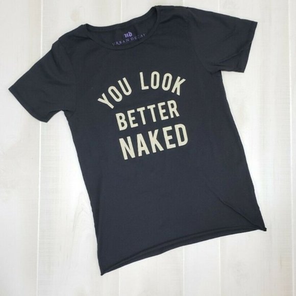 Urban Decay Makeup Artist Tee Gray Shirt Small New RARE Women's T-Shirt Glitter - Picture 1 of 6